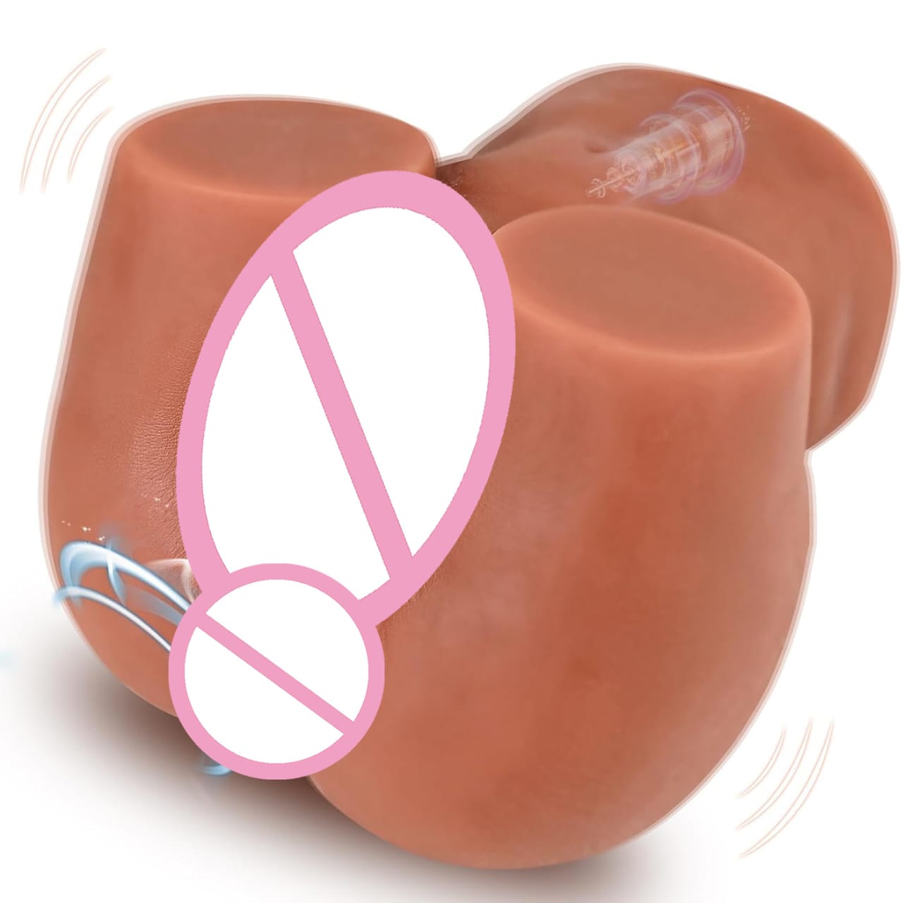 Masturbador trasero realista con vibración y rotación.