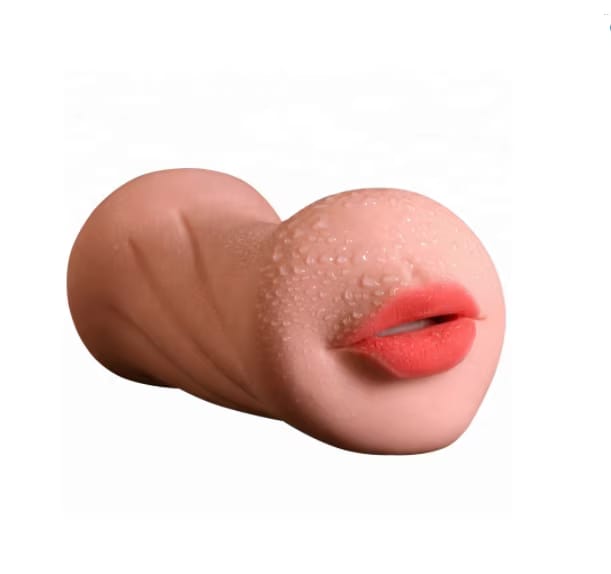 Masturbador boca realista con labios rojos.